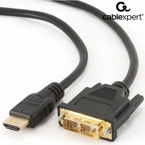 CABLEXPERT HDMI TO DVI M-M CABLE GOLD PLATED CONNECTORS 4.5m BULK