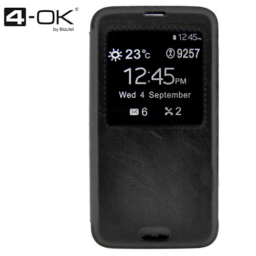 4-OK BOOK WINDOW FOR SAMSUNG GALAXY S6 BLACK