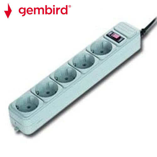 GEMBIRD SURGE PROTECTOR 5 SOCKETS 1.8m WHITE