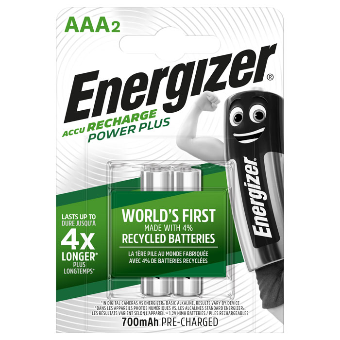 Energizer aaa-Hr03/700mah/2tem Power Plus Rechargeable F016481