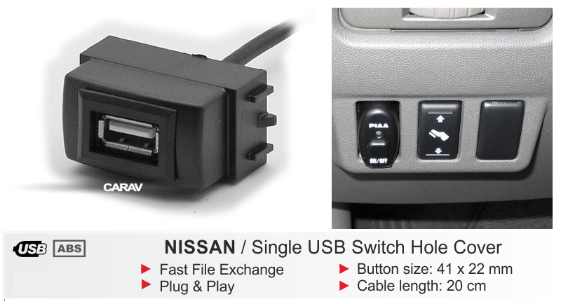 CARAV Industries Inc. Usb καπάκι για Nissan 17.006