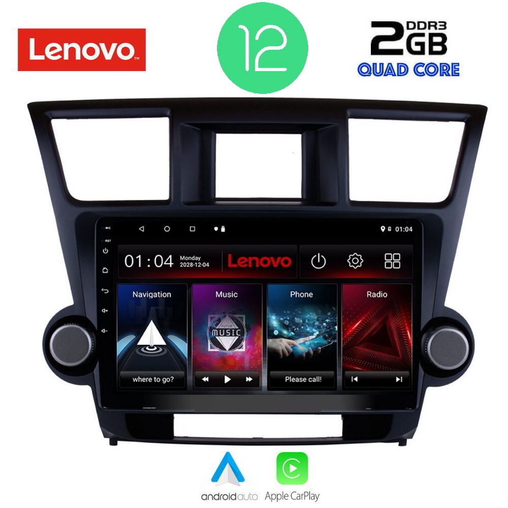 LENOVO LVB 4719_CPA (10inc) MULTIMEDIA TABLET OEM TOYOTA HIGHLANDER mod. 2008-2015