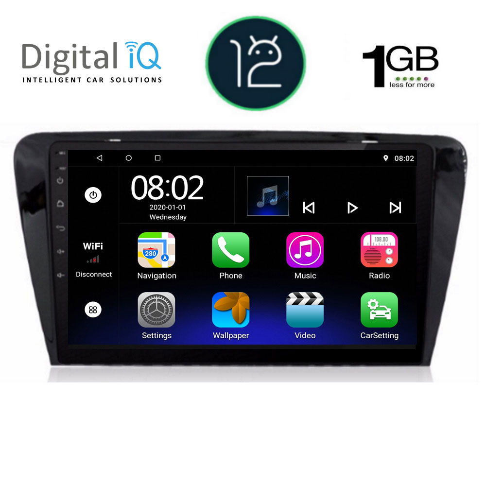 DIGITAL IQ RTB 1597_GPS (10inc) MULTIMEDIA TABLET OEM SKODA OCTAVIA 7 mod. 2013-2021