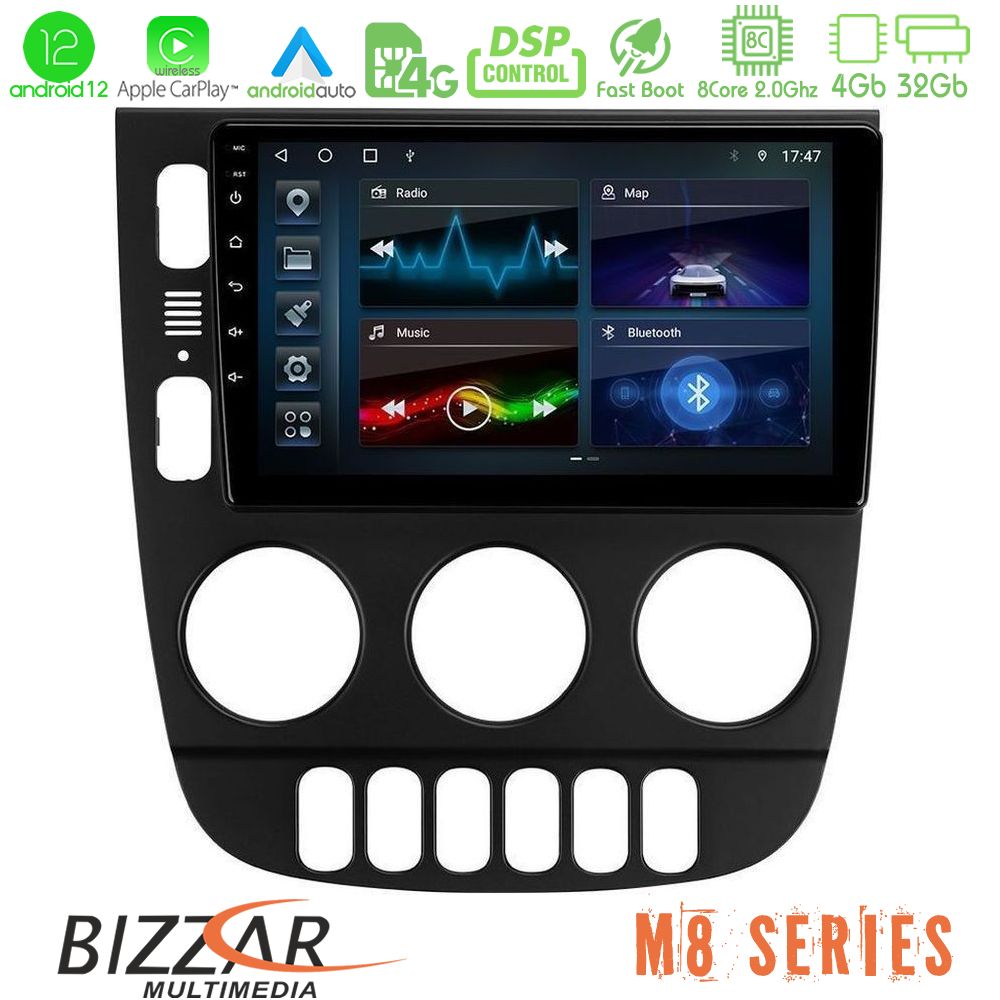 Bizzar m8 Series Mercedes ml Class 1998-2005 8core Android13 4+32gb Navigation Multimedia Tablet 9 u-m8-Mb1418