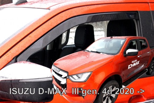 ΑΝΕΜ.34006 ΑΝΕΜΟΘΡΑΥΣΤΕΣ ΓΙΑ ISUZU D-MAX 2D/4D 2020+ ΖΕΥΓΑΡΙ ΑΠΟ ΕΥΚΑΜΠΤΟ ΦΙΜΕ ΠΛΑΣΤΙΚΟ HEKO - 2 ΤΕΜ.