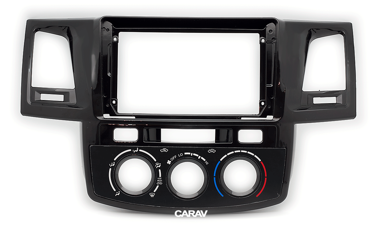 CARAV Industries Inc. Πρόσοψη για τάμπλετ 9" Toyota Hilux '08-'15 (Μαύρο γυαλιστερό) Manual A/C 22.987