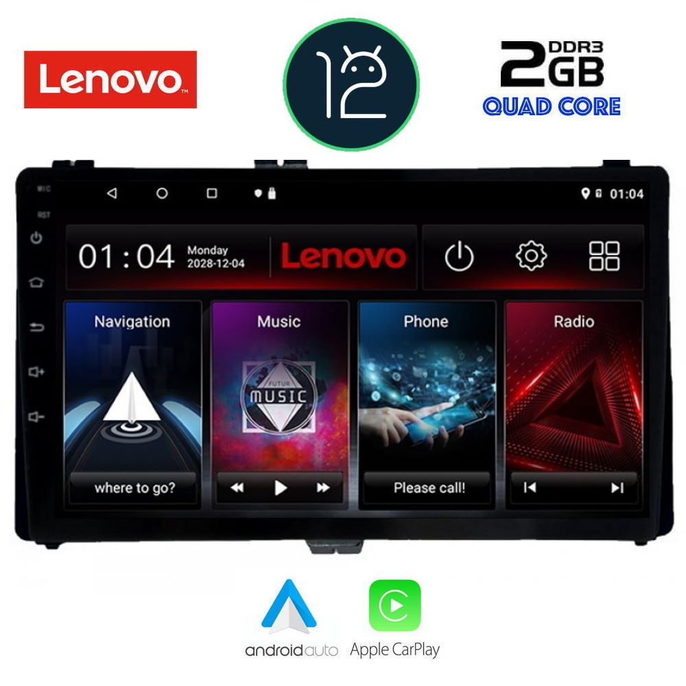 LENOVO LND 4703_CPA (9inc) MULTIMEDIA TABLET OEM TOYOTA AURIS mod. 2015&gt; – COROLLA mod. 2017-2019