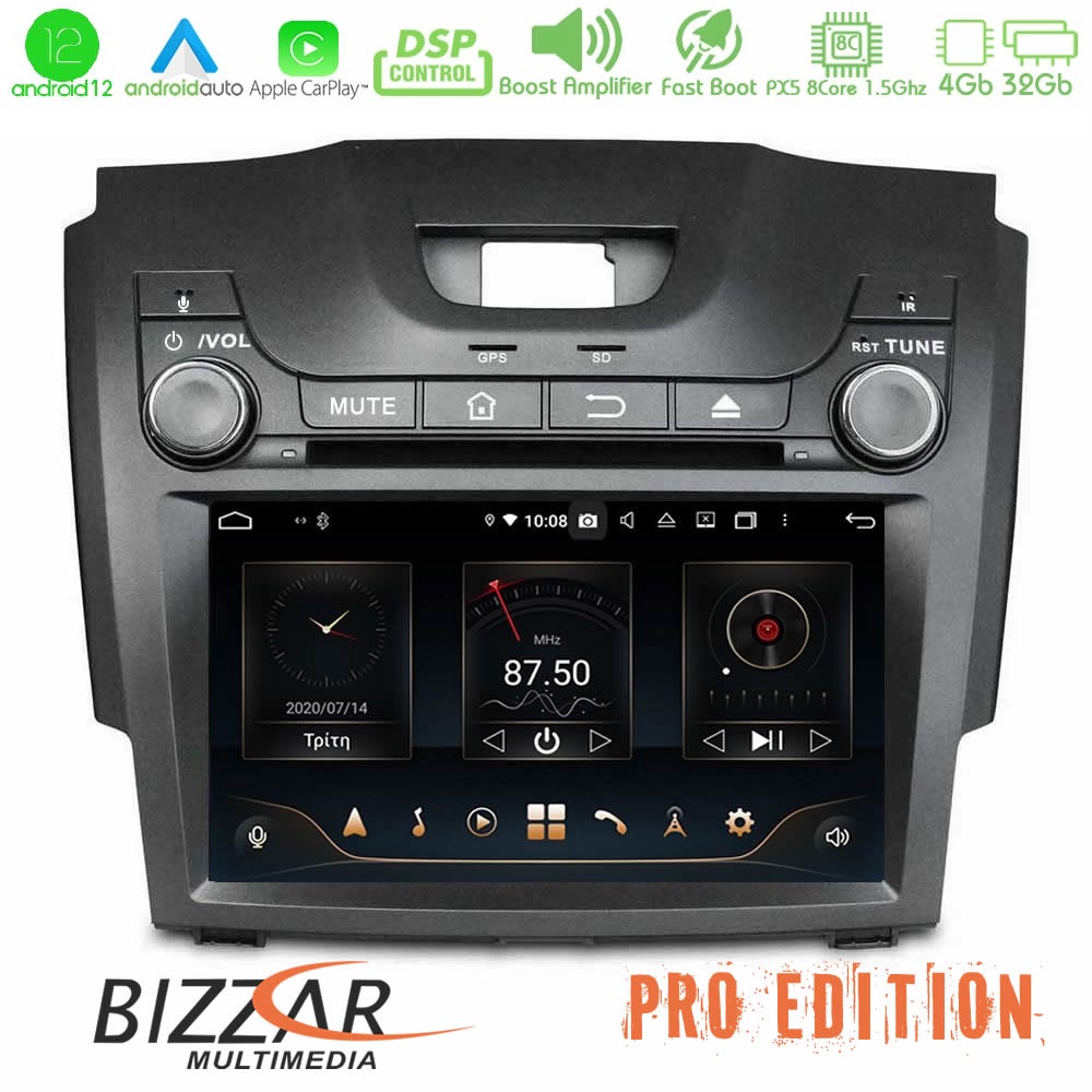 Bizzar oem Isuzu d-max 2012-2019 8core Android12 4+32gb Navigation Multimedia u-px5-Is60