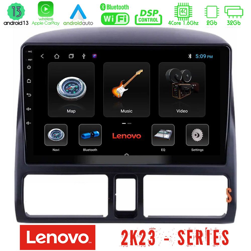 Lenovo car pad Honda crv 2002-2006 4core Android 13 2+32gb Navigation Multimedia Tablet 9 u-len-Hd0873