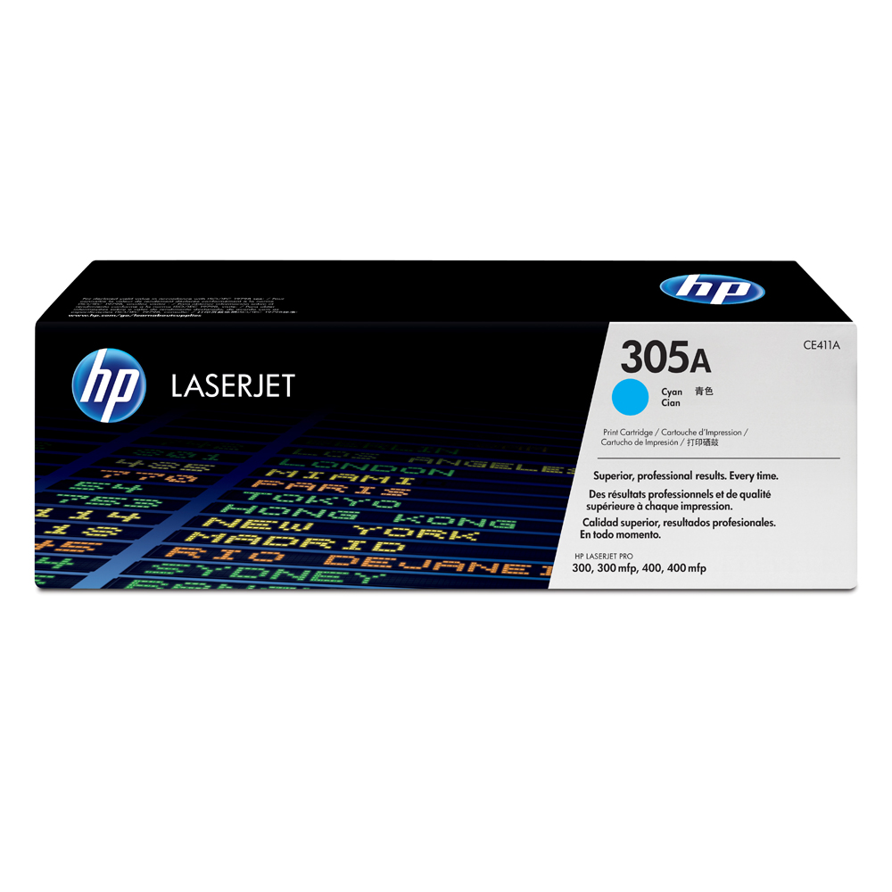 HP LaserJet PRO 300/400 305A Cyan Toner (CE411A) (HPCE411A)