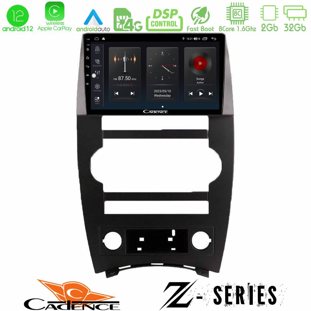 Cadence z Series Jeep Commander 2007-2008 8core Android12 2+32gb Navigation Multimedia Tablet 9 u-z-Jp026n