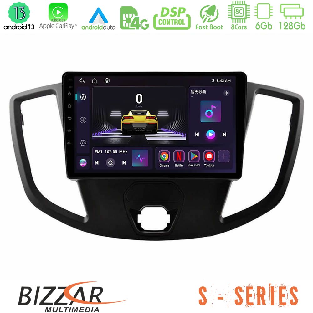 Bizzar s Series Ford Transit 2014-&Gt; 8core Android13 6+128gb Navigation Multimedia Tablet 9 u-s-Fd1554