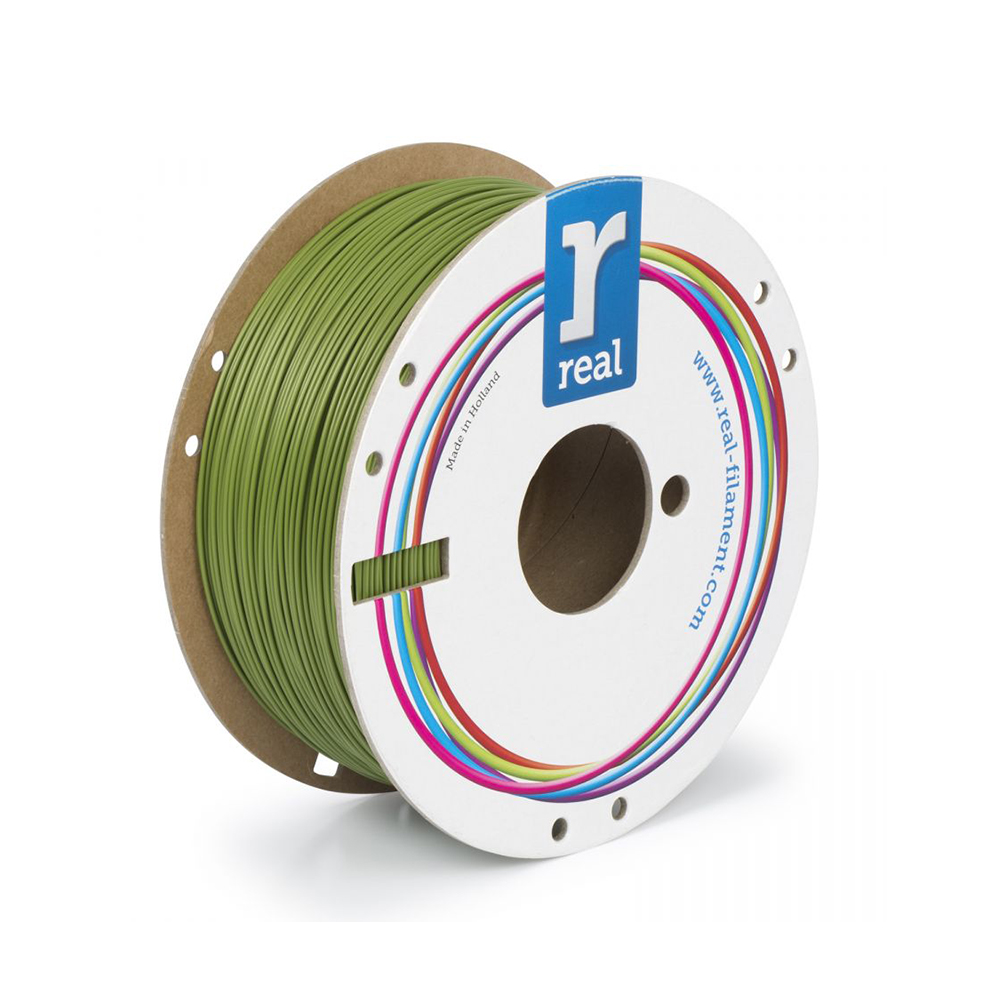 REAL PLA Recycled 3D Printer Filament - Green - spool of 1Kg - 1.75mm (REALPLARGREEN1000MM175)