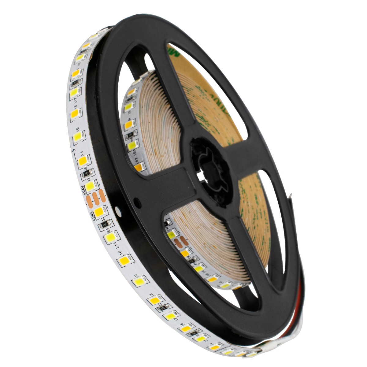 GloboStar® 70260 Ταινία LED SMD 2835 CCT 3in1 5m 12W/m 120LED/m 120° DC 24V IP20 1440lm/m Ψυχρό Λευκό 6000K & 1400lm/m Φυσικό Λευκό 4500K & 1360lm/m Θερμό Λευκό 3000K