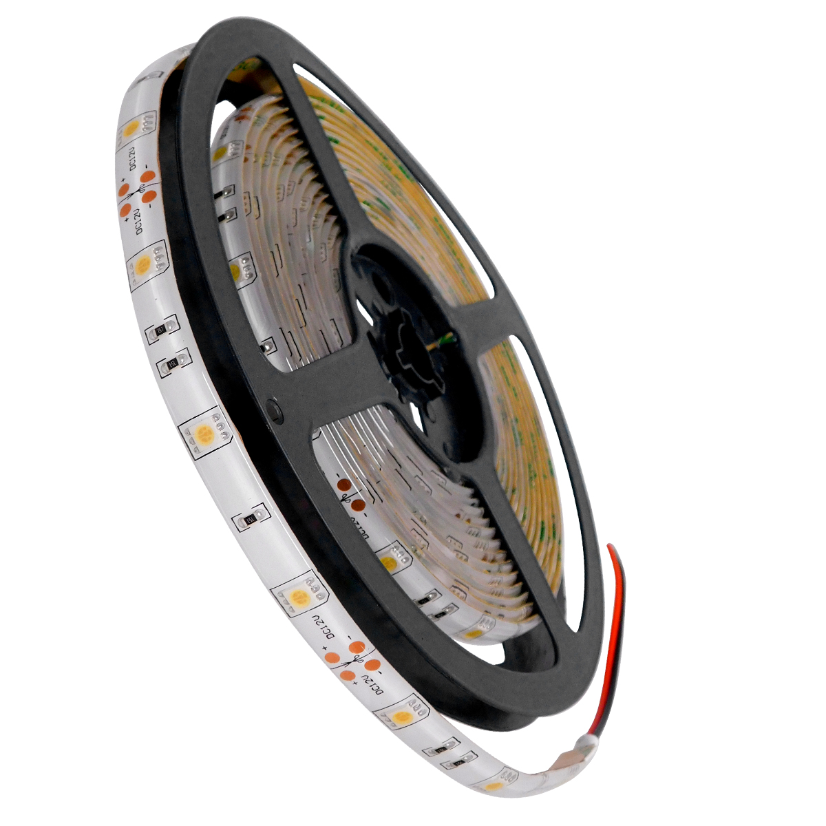 GloboStar® 70112 Ταινία LED SMD 5050 5m 7.2W/m 30LED/m 742lm/m 120° DC 12V Αδιάβροχη IP65 Θερμό Λευκό 3000K