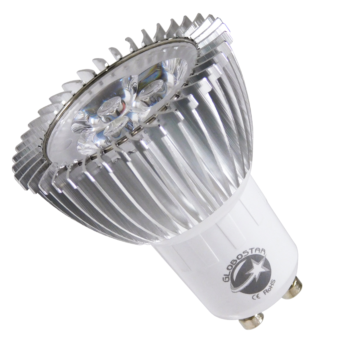 GloboStar® 76042 Σποτ LED GU10 MR16 3W 260lm 45° AC 220-240V IP20 Φ5 x Υ5.5cm Θερμό Λευκό 2700K Dimmable - 3 Χρόνια Εγγύηση