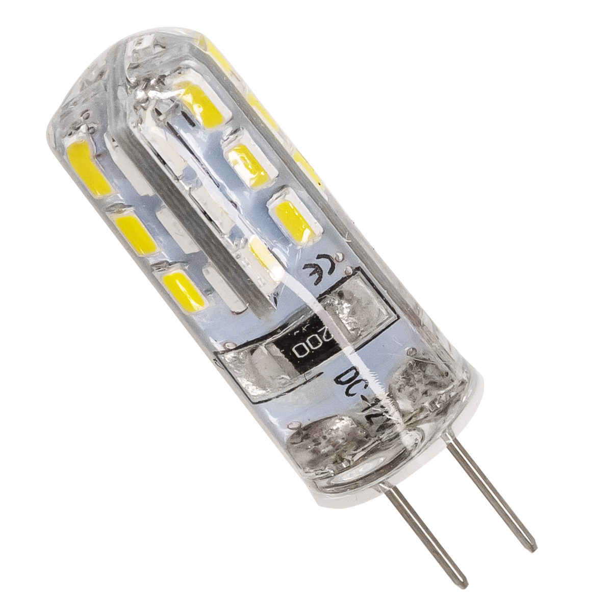 GloboStar® 76131 Λάμπα G4 LED SMD 2835 2W 190lm 320° DC 12V Σιλικόνης Φυσικό Λευκό 4500K Dimmable