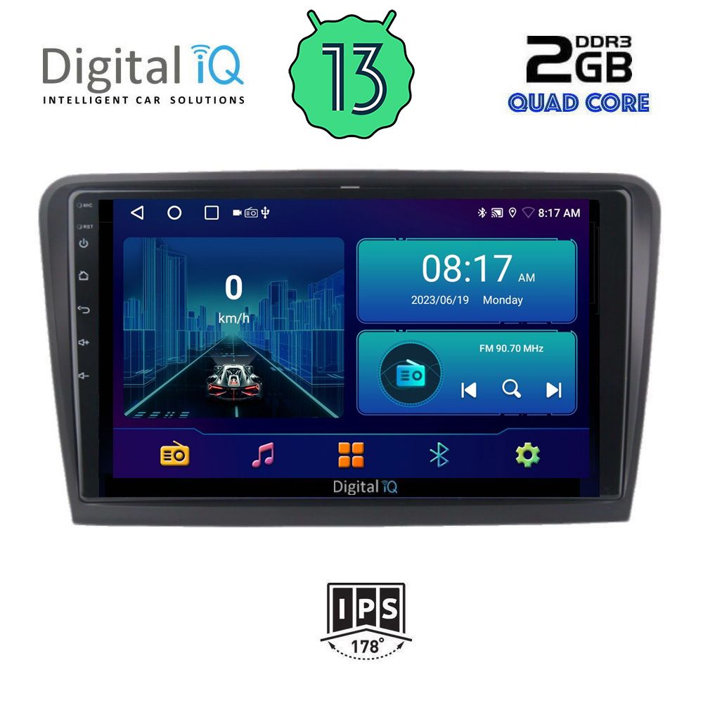 DIGITAL IQ BXB 1601_GPS (9inc) MULTIMEDIA TABLET OEM  SKODA RAPID  mod. 2012&gt;