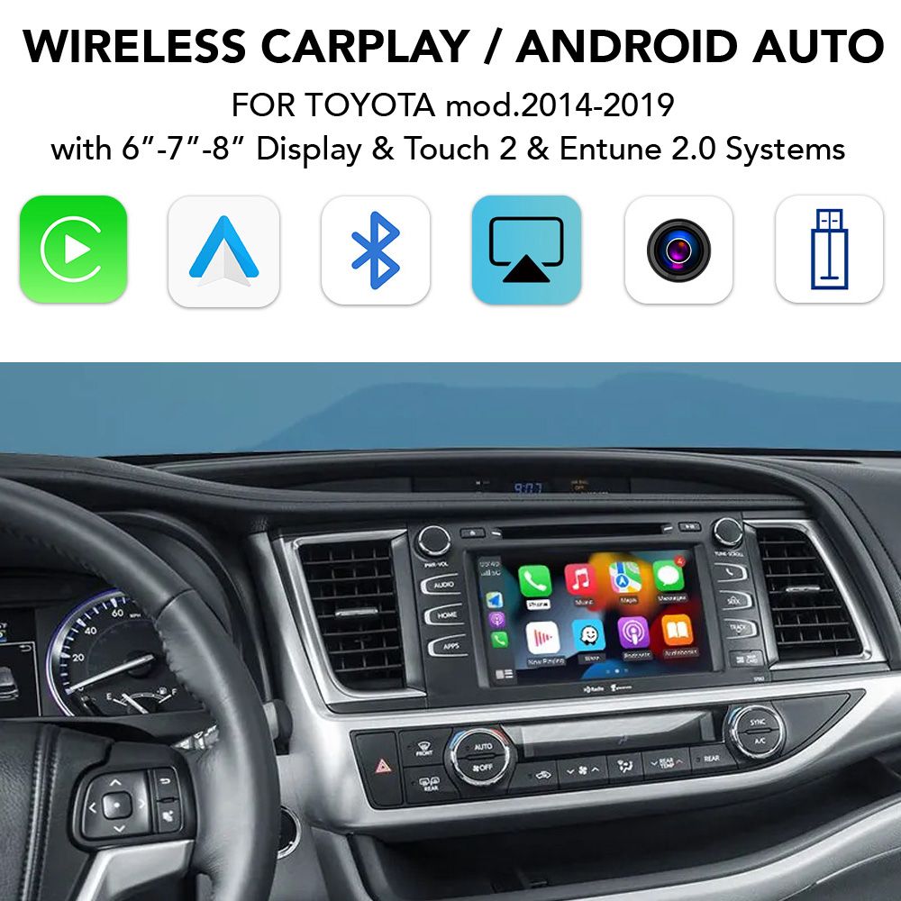 DIGITAL IQ TΥ 280 CPAA (CARPLAY / ANDROID AUTO BOX for TOYOTA mod.2014-2019 with Touch 2 & Entune 2 System)