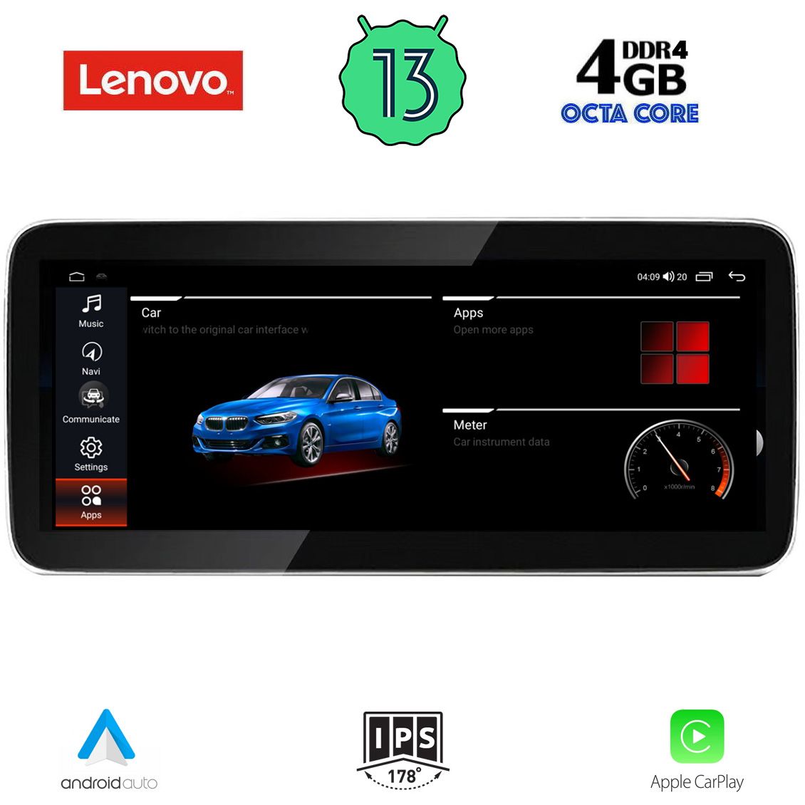 LENOVO LVG 14973_CPA (12.3inc) (NBT) MULTIMEDIA for BMW  X3  (F25) mod. 2014-2017