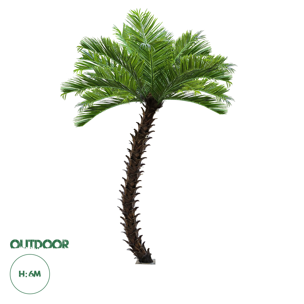 GloboStar® Artificial Garden PHOENIX ROEBELENII PALM TREE 20597 Τεχνητό Διακοσμητικό Φυτό Φοινικόδεντρο Ρομπελίνι Εξωτερικού Χώρου IP68 UV Certified Protection Υ600cm