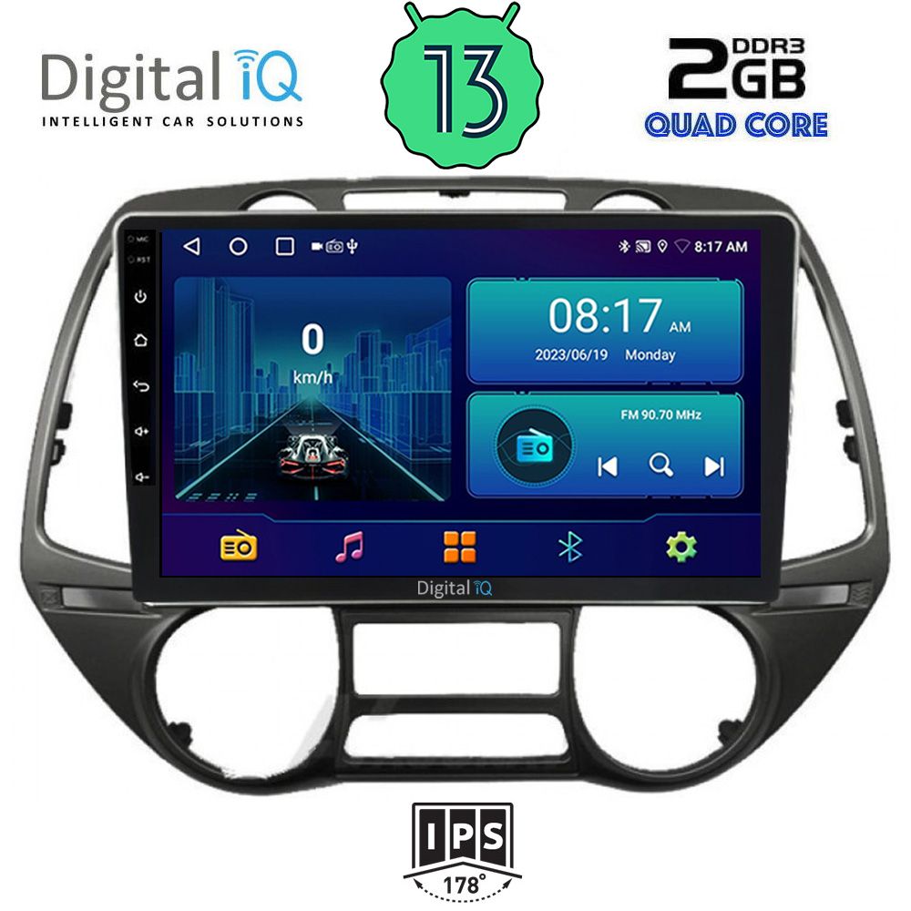 DIGITAL IQ BXB 1226_GPS (9inc) MULTIMEDIA TABLET OEM HYUNDAI i20 mod. 2008-2013