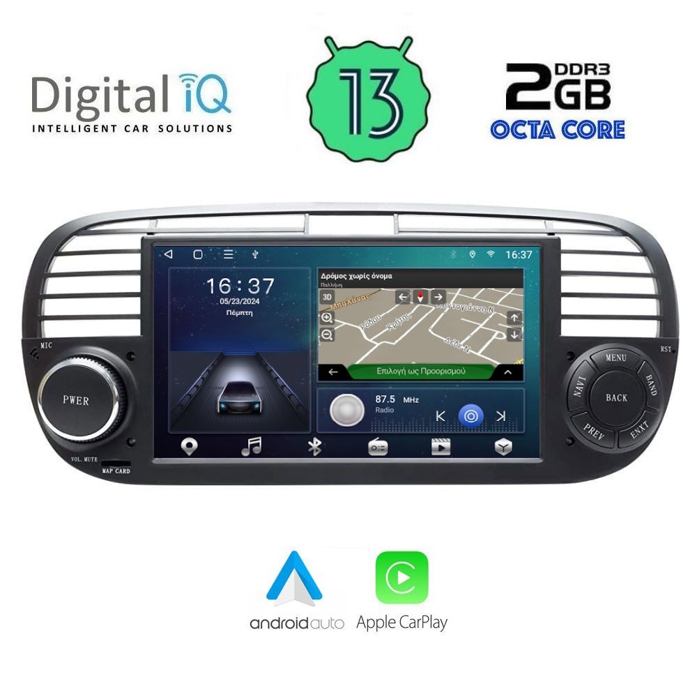 DIGITAL IQ ZSF 597_CPA (7" DECK) MULTIMEDIA for FIAT 500 mod. 2007-2015