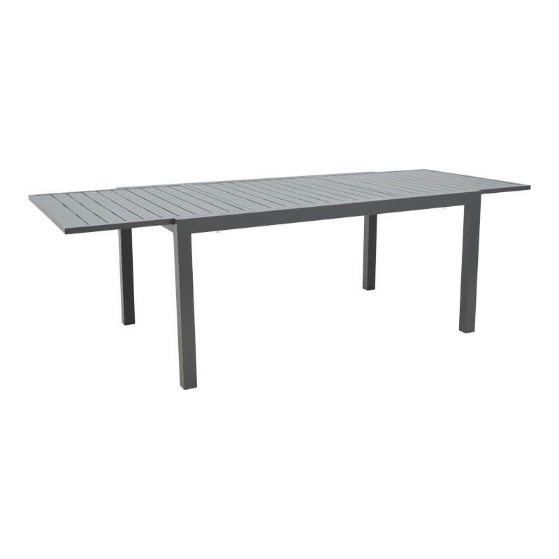 Τραπέζι επεκτεινόμενο Lafla pakoworld αλουμινίου ανθρακί 160-240x100x75εκ
