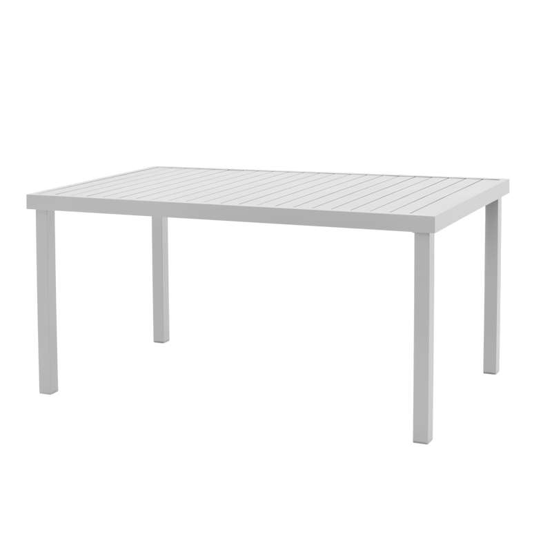 Τραπέζι Kliton pakoworld αλουμινίου λευκό 150x80x74εκ