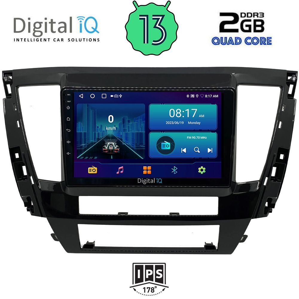 DIGITAL IQ BXB 1447S_GPS (9inc) MULTIMEDIA TABLET for MITSUBISHI PAJERO SPORT mod. 2020>