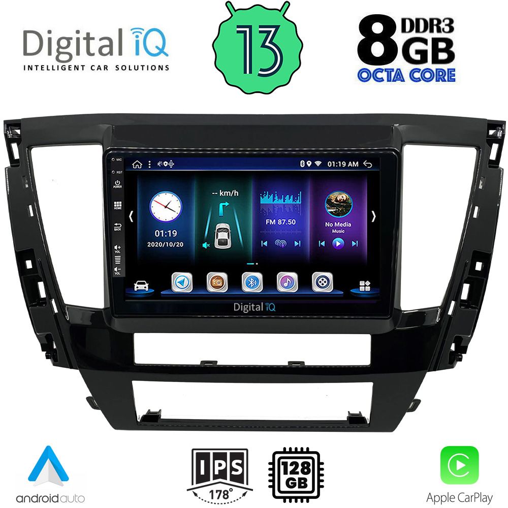 DIGITAL IQ BXD 8447S_CPA (9inc) MULTIMEDIA TABLET for MITSUBISHI PAJERO SPORT mod. 2020>