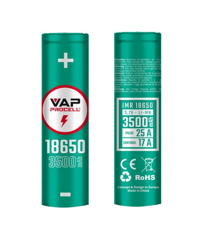 18650 Vap Procell IMR 3500mAh 25A - Norway Design