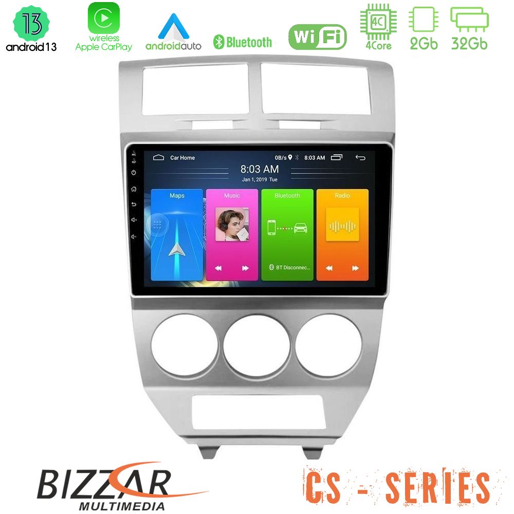 Bizzar cs Series 4core Android13 2+32gb Dodge Caliber 2006-2011 Navigation Multimedia Tablet 10 u-cs-Dg0707