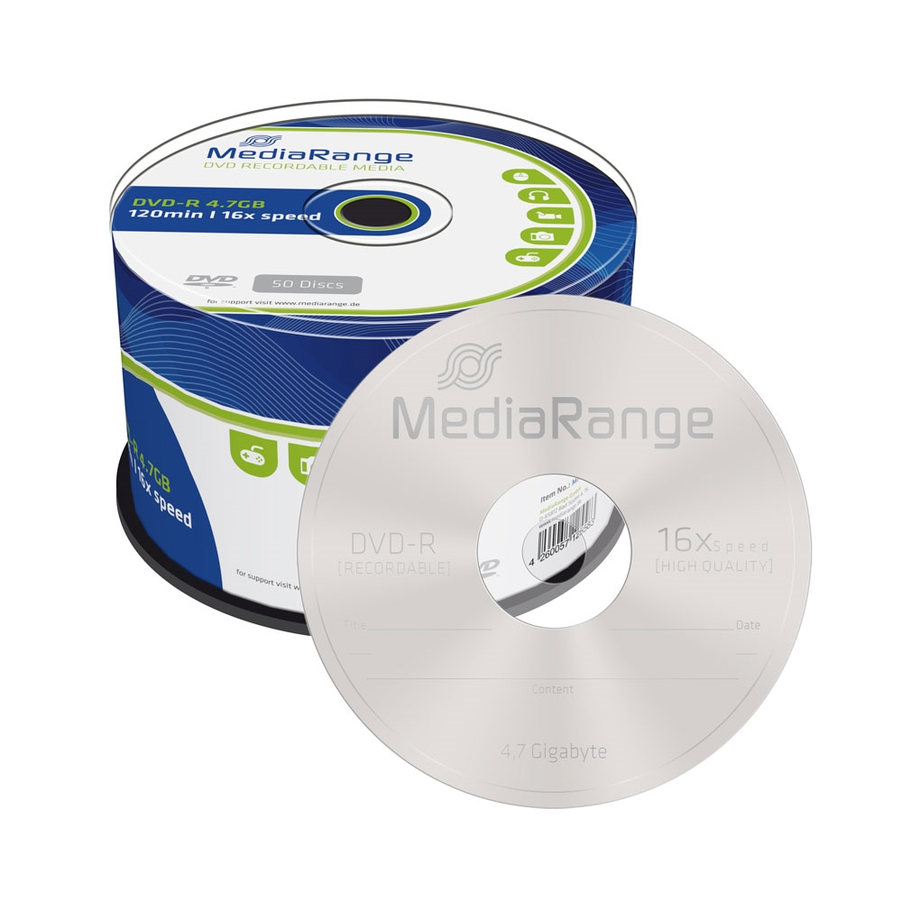 MediaRange DVD-R 120' 4.7GB 16x Cake Box x 50 (MR444)