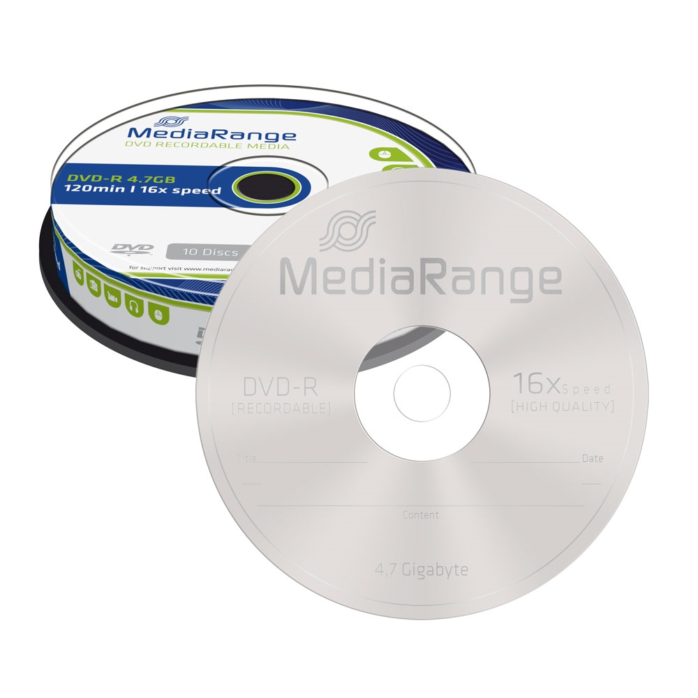 MediaRange DVD-R 120' 4.7GB 16x Cake Box x 10 (MR452)