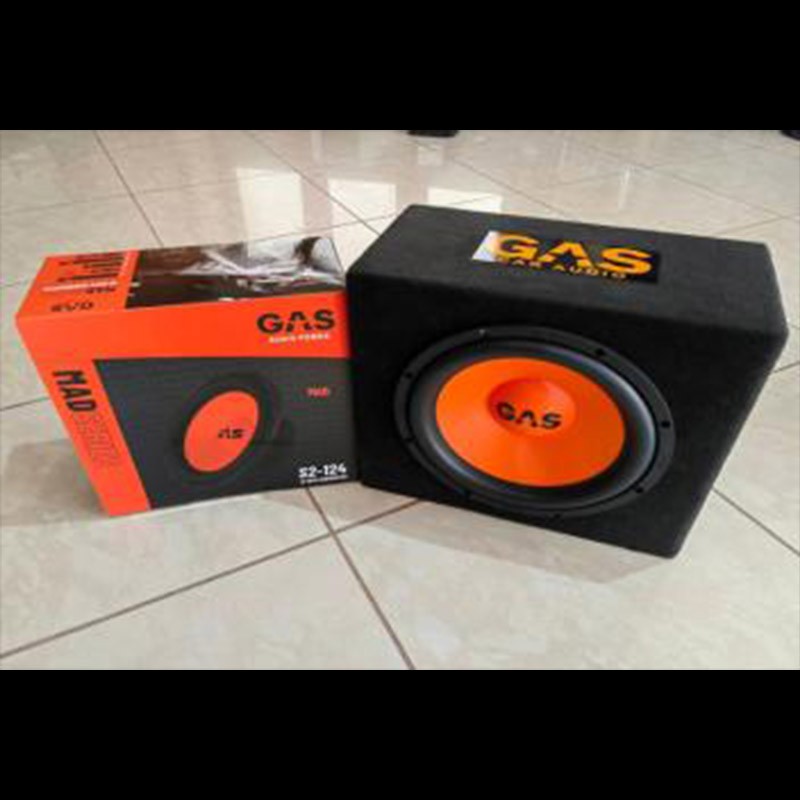 Gas Audio Power Subwoofer αυτοκινήτου Enclosure 1x12" 32Lt 600W Gas Audio MADS124C