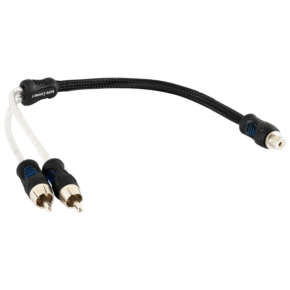 Auto-Connect Twisted RCA Cable High Quality 0,3m Y-Adaptor 2 female, 1 male Auto-Connect 720RCAYL3M ΖΕΥΓΟΣ