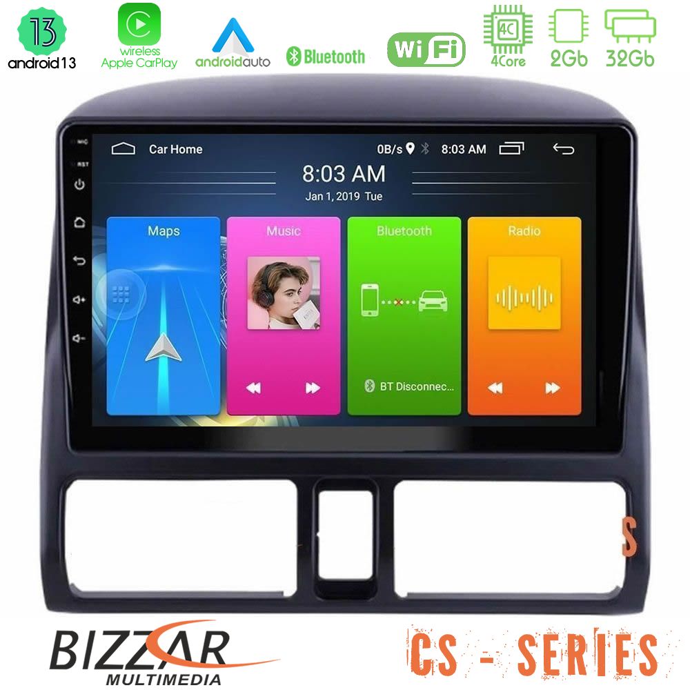 Bizzar cs Series 4core Android13 2+32gb Honda crv 2002-2006 Navigation Multimedia Tablet 9 u-cs-Hd0873