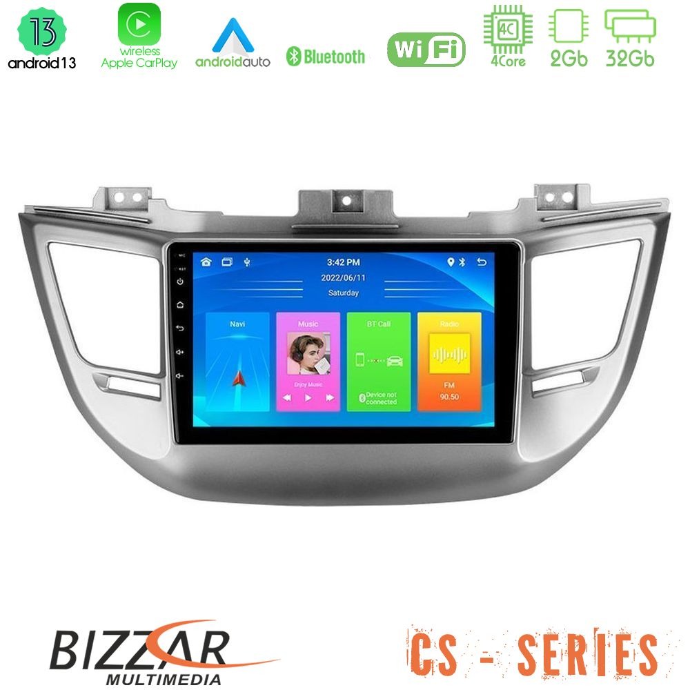 Bizzar cs Series 4core Android13 2+32gb Hyundai Tucson 2015-2018 Navigation Multimedia Tablet 9 u-cs-Hy0068