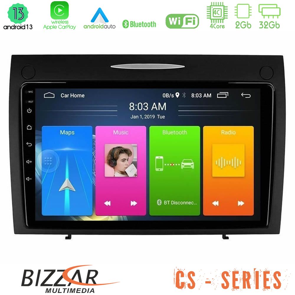 Bizzar cs Series 4core Android13 2+32gb Mercedes slk Class Navigation Multimedia Tablet 9 u-cs-Mb0804