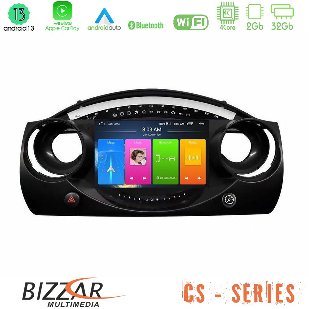 Bizzar cs Series 4core Android13 2+32gb Mini Cooper r50 Navigation Multimedia Tablet 9 u-cs-Mn1521