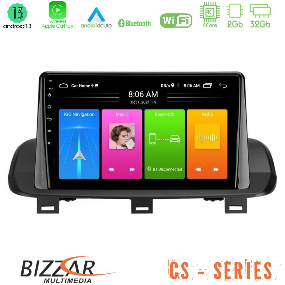 Bizzar cs Series 4core Android13 2+32gb Nissan Qashqai j12 &Amp; x-Trail t33 Navigation Multimedia Tablet 10 u-cs-Ns2114