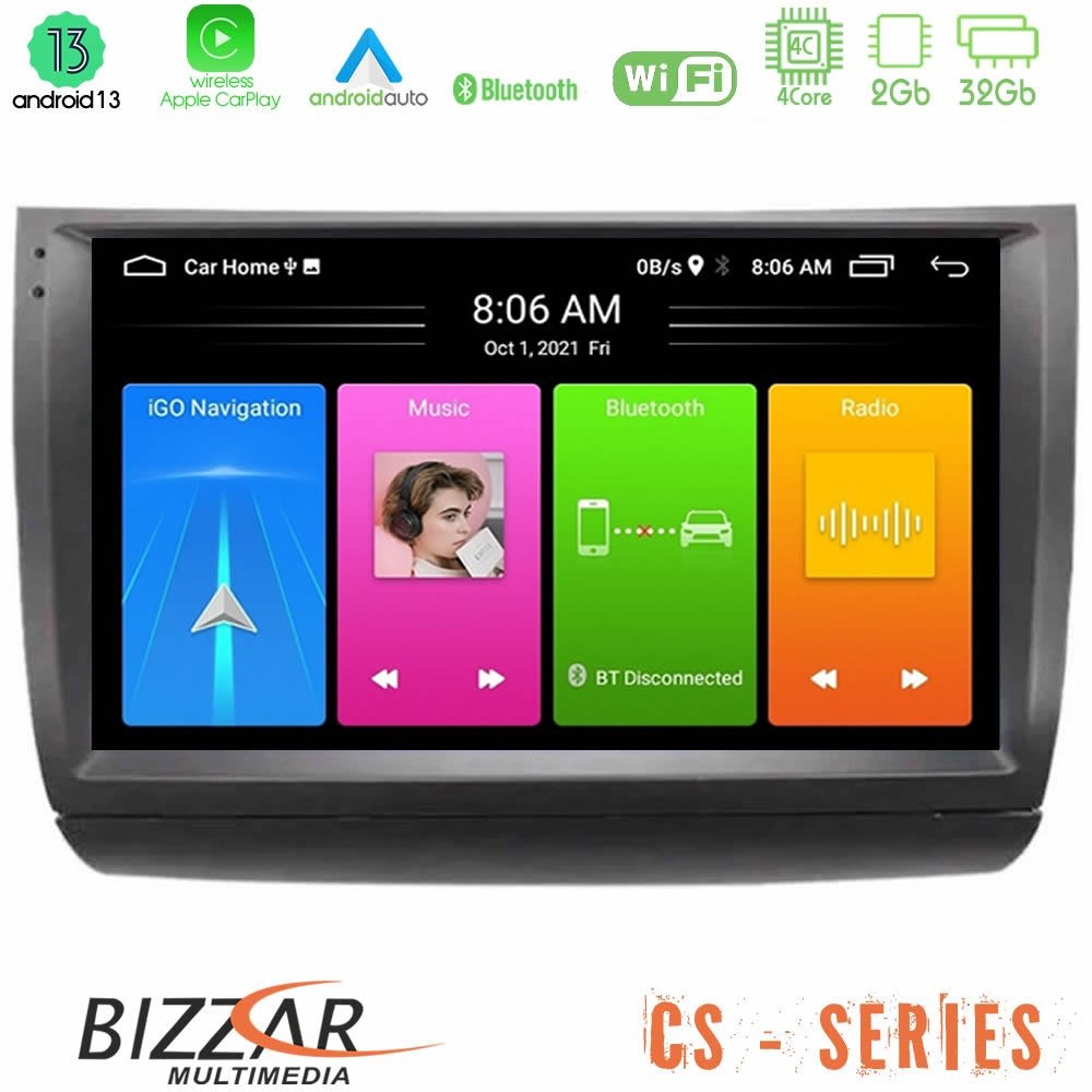 Bizzar cs Series 4core Android13 2+32gb Toyota Prius 2004-2009 Navigation Multimedia Tablet 9 u-cs-Ty1015