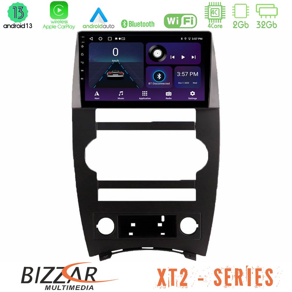 Bizzar xt2 Series 4core Android13 2+32gb Jeep Commander 2007-2008 Navigation Multimedia Tablet 9 u-xt2-Jp026n