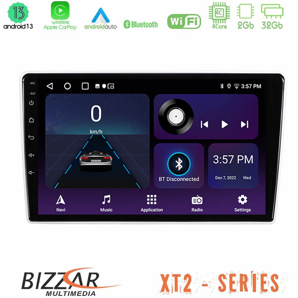 Bizzar xt2 Series kia Sportage 2005-2008 4core Android13 2+32gb Navigation Multimedia Tablet 9″ u-xt2-Ki1346