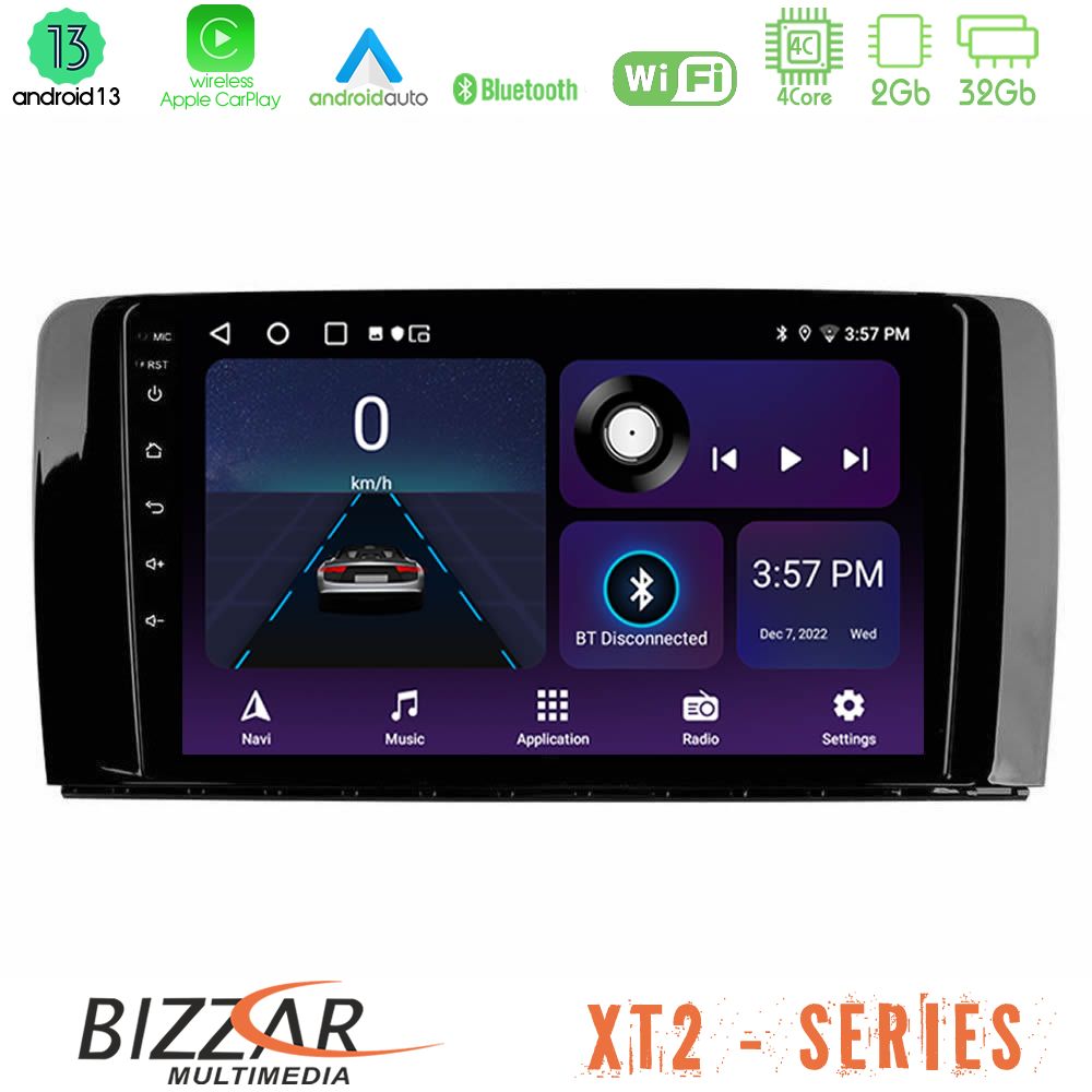 Bizzar xt2 Series 4core Android13 2+32gb Mercedes r Class Navigation Multimedia Tablet 9 u-xt2-Mb0781