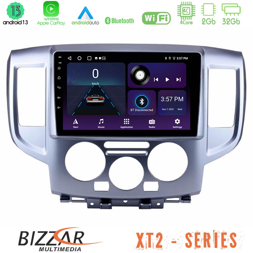 Bizzar xt2 Series 4core Android13 2+32gb Nissan Nv200 Navigation Multimedia Tablet 9 u-xt2-Ns391