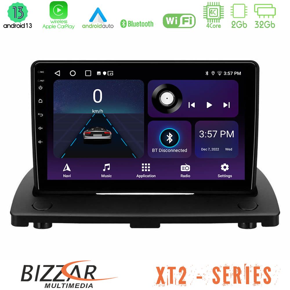 Bizzar xt2 Series 4core Android13 2+32gb Volvo Xc90 2006-2014 Navigation Multimedia Tablet 9 u-xt2-Vl0976