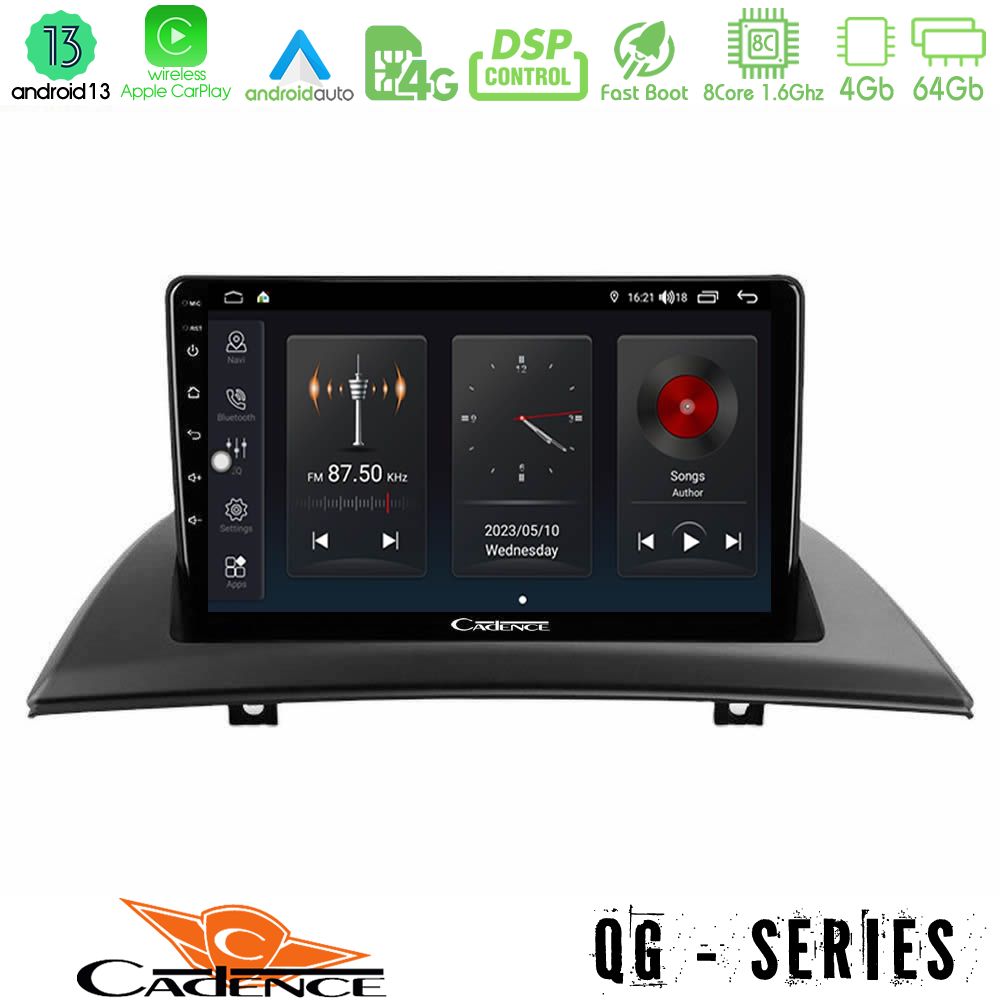 Cadence qg Series 8core Android13 4+64gb bmw e83 Navigation Multimedia Tablet 9 u-qg-Bm0780