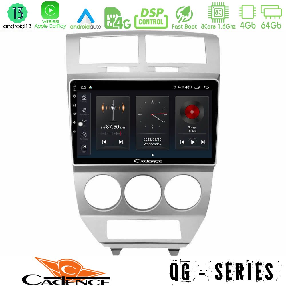 Cadence qg Series 8core Android13 4+64gb Dodge Caliber 2006-2011 Navigation Multimedia Tablet 10 u-qg-Dg0707